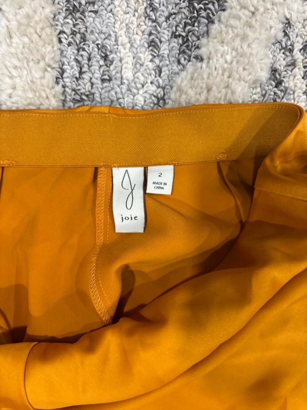Joie Orange Satin Wide-Leg Pants Size 2 - Picture 2 of 3